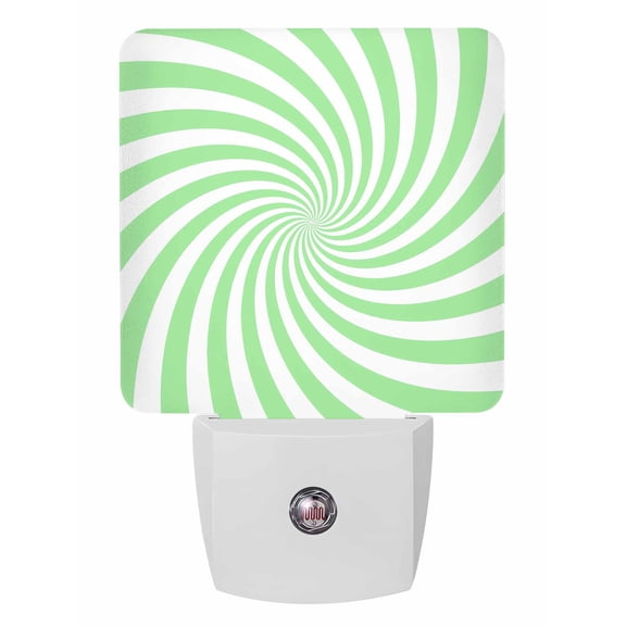 Night Lights Auto Sensor Sage Green Lime Spiral Plug-in LED Nightlights Lamp Dusk to Dawn for Living Room, Bedroom, Bathroom, Hallway, Stairways Home Wall Decor, 3D Abstract Stripes Night Light