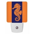 thumbnail image 1 of Night Lights Auto Sensor Seahorse Plug-in LED Nightlights Lamp Dusk to Dawn for Living Room, Bedroom, Bathroom, Hallway, Stairways Home Wall Decor, Orange Navy Blue Stripes Lines Night Light, 1 of 9