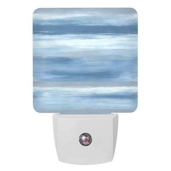 Night Lights Auto Sensor Sky Blue Foggy Cloud Plug-in LED Nightlights Lamp Dusk to Dawn for Living Room, Bedroom, Bathroom, Hallway, Stairways Home Wall Decor, Ombre Abstract Art Night Light