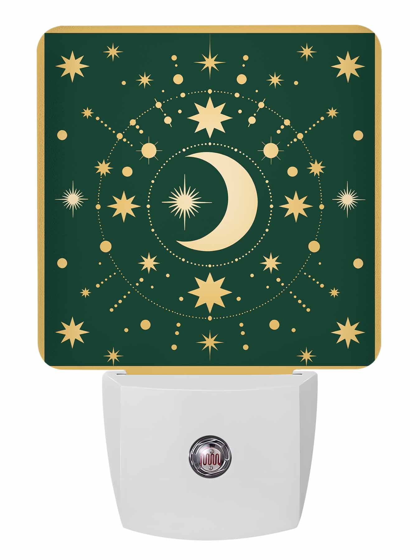 Night Lights Auto Sensor Stars Moon Plug-in LED Nightlights Lamp Dusk ...
