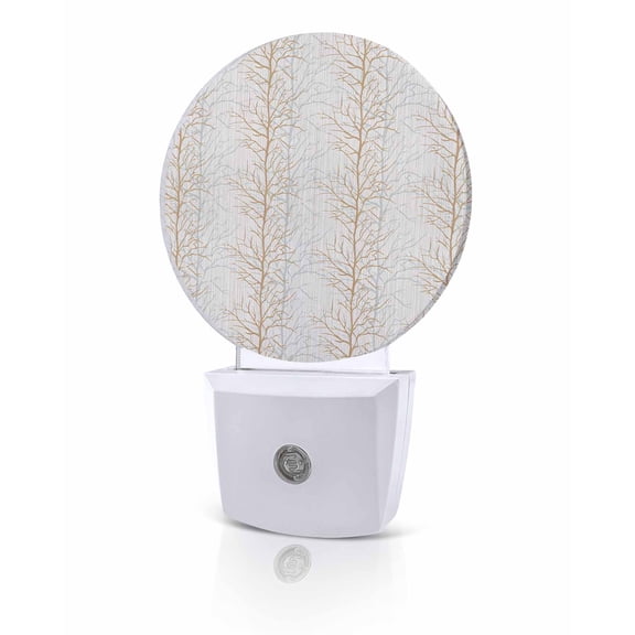 Night Lights Auto Sensor Tree Branch Night Light Plant Brown Round Lamp Plug-in LED Nightlights Dusk to Dawn for Living Room Bedroom Bathroom Hallway Home Wall Decor