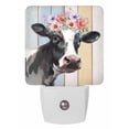 thumbnail image 1 of Night Lights Auto Sensor Wreath Cow Plug-in LED Nightlights Lamp Dusk to Dawn for Living Room, Bedroom, Bathroom, Hallway, Stairways Home Wall Decor, Farm Animal Wood Grain Night Light, 1 of 9