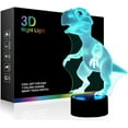 thumbnail image 1 of Night Lights for Kids Dinosaur 3D Night Light Lamp YSTIAN 7 LED Colors Changing Touch Table Desk Lamps Decorative Lighting Pretty Cool Toys Gifts Birthday Holiday Xmas for Baby Nursery Toddler Friends, 1 of 8