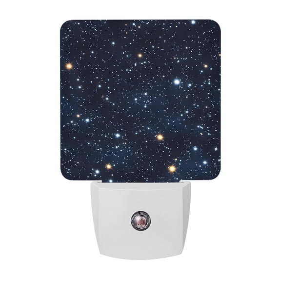 Night Lights Plug into Wall, Blue Starry Sky LED Night Light with Dusk to Dawn Sensor, Universe Space Galaxy Night Star Decorative Nightlight for Hallway Bathroom Kitchen