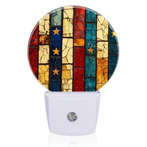 Light Sensor of LED Night Light, Dazzling Color - Star Mosaic Night Light Plug Into Wall for Kids Room, Bedroom, Bathroom, Kitchen