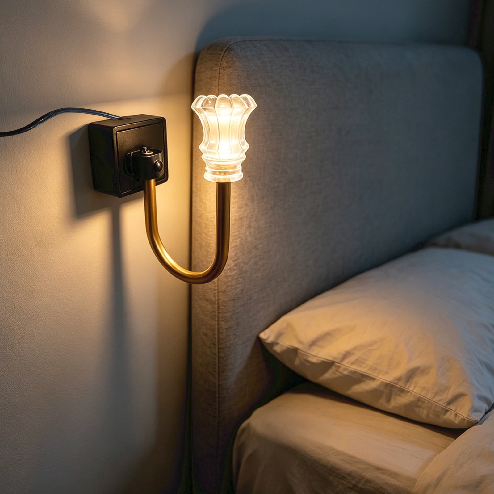 Night Lights Plug into Wall, Dimmable Night Light Pulg in, Diamond Automatic Night Lights with Auto Light Sensor, Adjustable Brightness 3000K LED Night Light, for Bedroom Hallway,5.9*6.7 In,2pc.