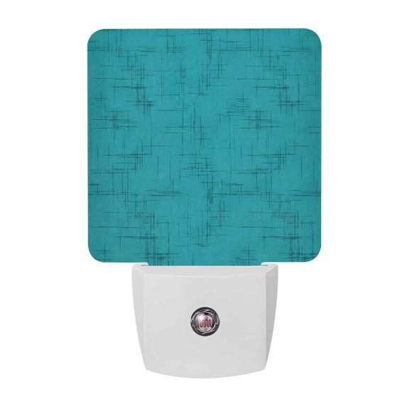 Night Lights Plug into Wall, Farmhouse Turquoise LED Night Light with Dusk to Dawn Sensor, Boho Vintage Woven Texture Decorative Nightlight for Hallway Bathroom Kitchen