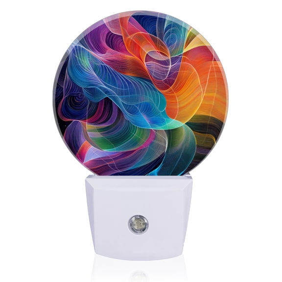Night Lights Plug Into Wall, Gorgeous Color - Weave Art LED Night Lights Lamp with Dusk to Dawn Sensor for Kids Room, Bedroom, Bathroom, Kitchen, Hallway