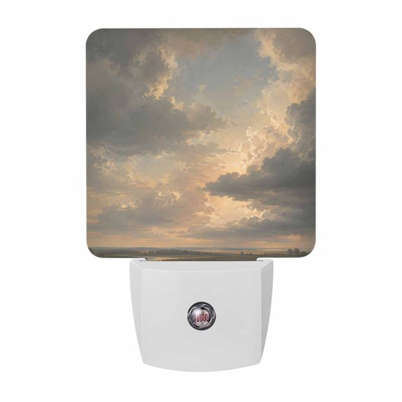 Night Lights Plug into Wall, Sky Clouds LED Night Light with Dusk to Dawn Sensor, Rustic Farmhouse Minimalist Nature Scenery Decorative Nightlight for Hallway Bathroom Kitchen