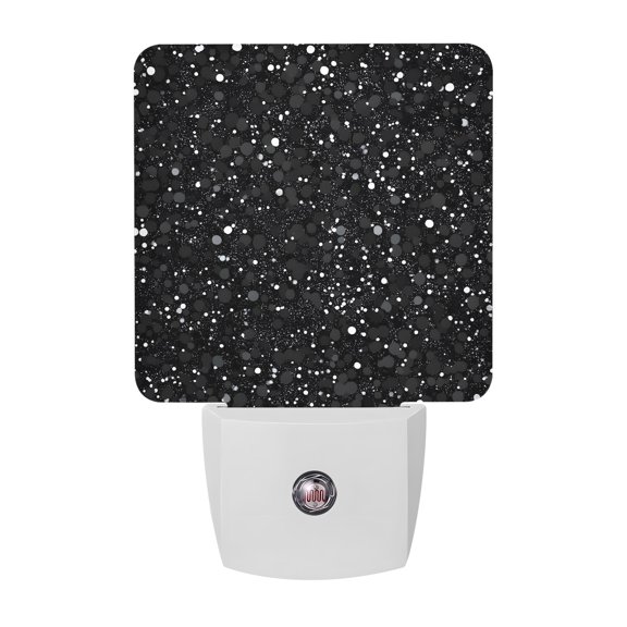 Night Lights Plug into Wall, Star Sky LED Night Light with Dusk to Dawn Sensor, Modern Abstract Black Starry Night Dots Pattern Decorative Nightlight for Hallway Bathroom Kitchen
