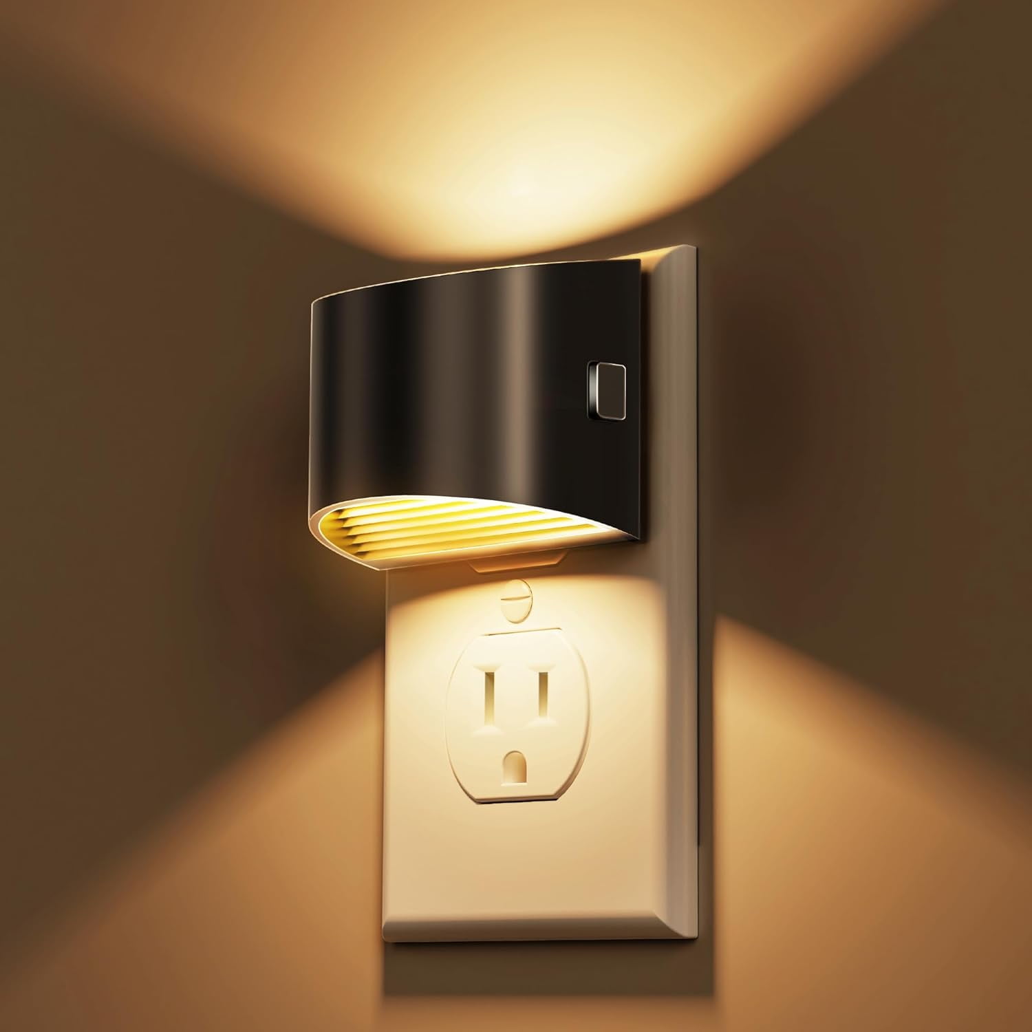 Night Lights Plug into Wall 2 Pack, Dusk to Dawn Sensor Nightlight, Brightness Adjustable, 3000K Soft White