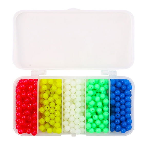 Night Luminous Fishing Beads 500 Pcs Fishing Tackles Accessories (Bead-Blocking)