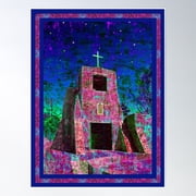 Night Magic San Miguel Mission Poster Wall Art Modern Wall Decor For Living Room Bedroom