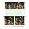 thumbnail image 1 of Night Mushroom Butterfly 3-Piece Kitchen Curtains Set Kitchen Curtains Sets with Valance for Windows Rod Pocket Machine Washable Kitchen Decor Decorations (54"x18"+2x27.5"x24"), 1 of 6