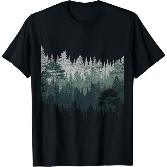 Night Nature Wildlife Trees Outdoor Forest T-Shirt100% cotton short-sleeved shirt for both men and women