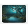 thumbnail image 1 of Night Ocean Bath Mat, Digitally Generated Forest Illustration Print, Plush Bathroom Decor Mat with Non Slip Backing, 29.5" X 17.5", Multicolor, by Ambesonne, 1 of 2