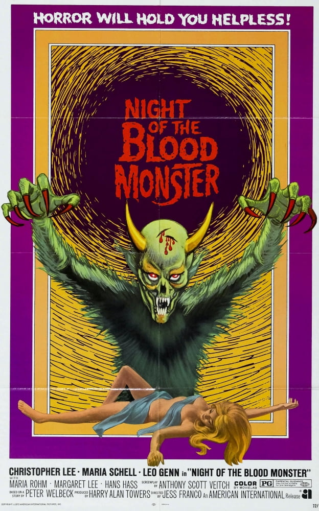 Night Of The Blood Monster Canvas Art - (24 x 36)