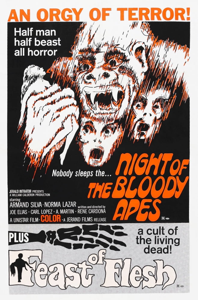 Night Of The Bloody Apes 1969 Feast Of Flesh Canvas Art - (11 x 17)
