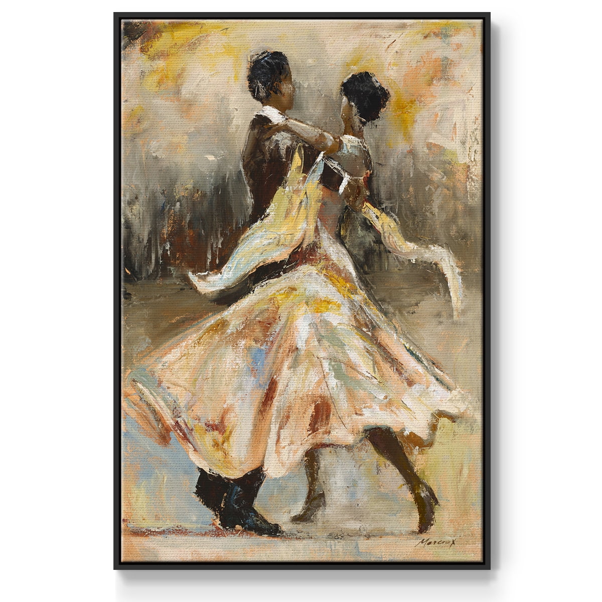 Night Out Framed Premium Gallery Wrapped Canvas - Ready to Hang - 25 x 37 - Black Floating Frame