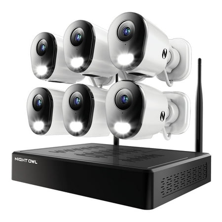 Night Owl 10 Channel 4K Resolution 1TB Wi-Fi NVR Security System and 6 Wi-Fi IP 4K Cameras