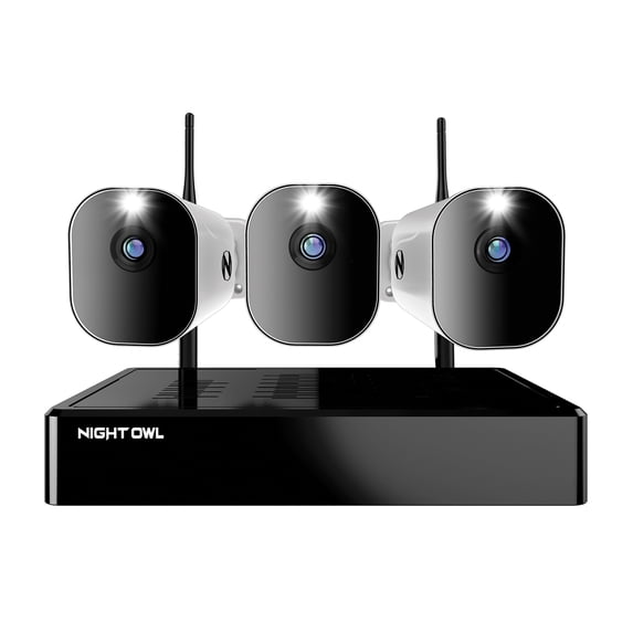 Night Owl 10 Channel Bluetooth 3 Battery 1080p HD Wire-Free Security Camera, Indoor and Outdoor