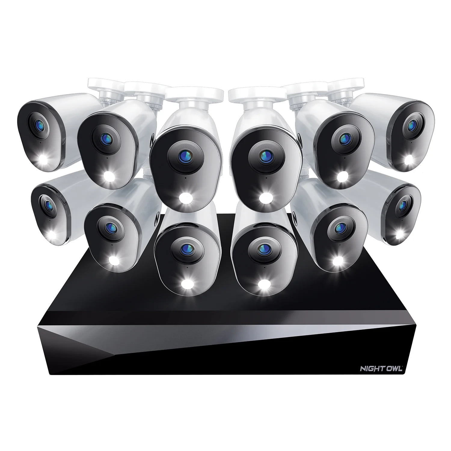 Night Owl 2-Way Audio 20 Channel DVR Security System with 1TB Hard Drive and 12 Wired 1080p Deterrence Cameras