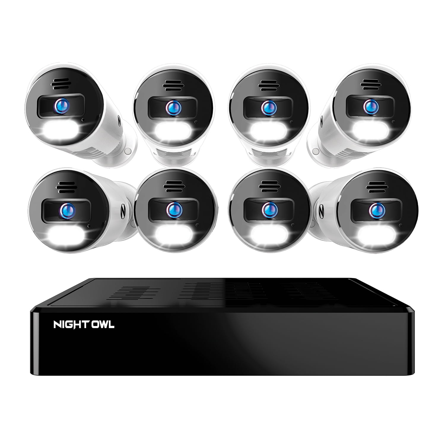 Night　4K　Drive　Cameras　Audio　and　2TB　Sirens　Wired　Hard　Alerts　Spotlight　Owl　2-Way　IP　with　Channel　Audio　4K　NVR　Bluetooth　with　and　and