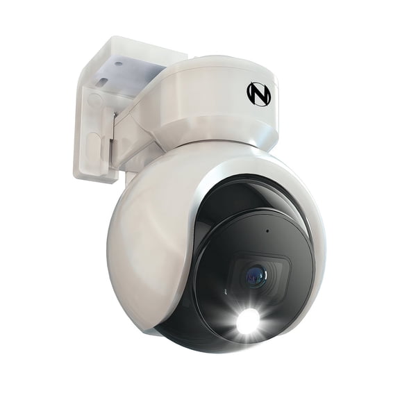 Night Owl Add On Wired Spotlight Pan and Tilt 4K Deterrence Camera with 2-Way Audio - White