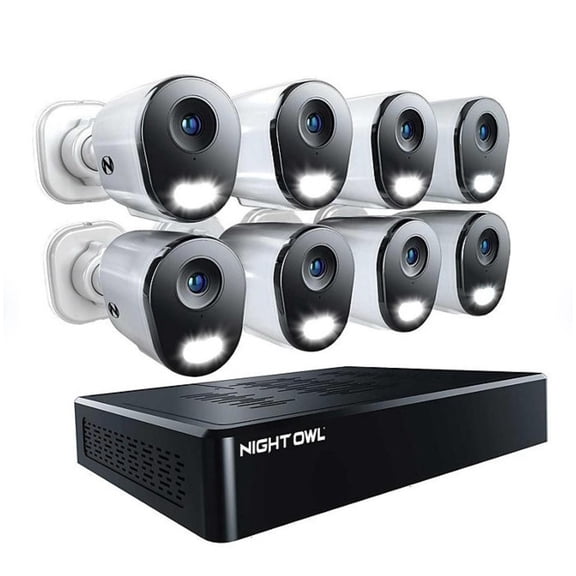 Night Owl CL-BNR82-F12-8L 12MP Cameras with 2TB NVR Security System, 8pk.
