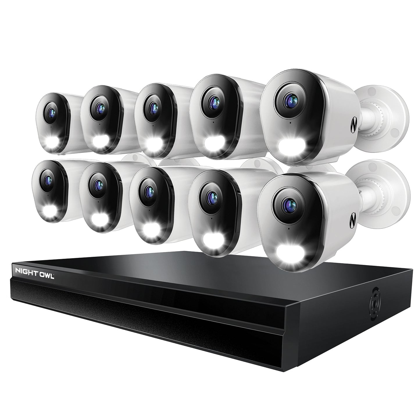 Night Owl Ethernet 24 Channel 4TB NVR Security System and 10 Wired IP 4K Resolution Cameras