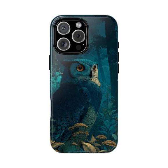 Night Owl Forest Wilderness Scene Case for iPhone 17 to 11 Pro Max