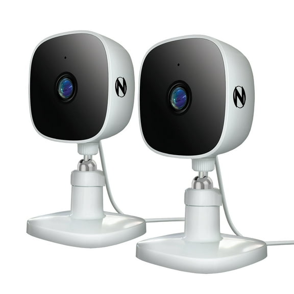 Night Owl Indoor Wi-Fi IP Plug In 1080p Deterrence Camera with 2-Way Audio - 2PK - White