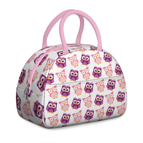 Night Owl Lunch Bag – Adorable Cartoon Owl with Big Eyes and Starry Pattern