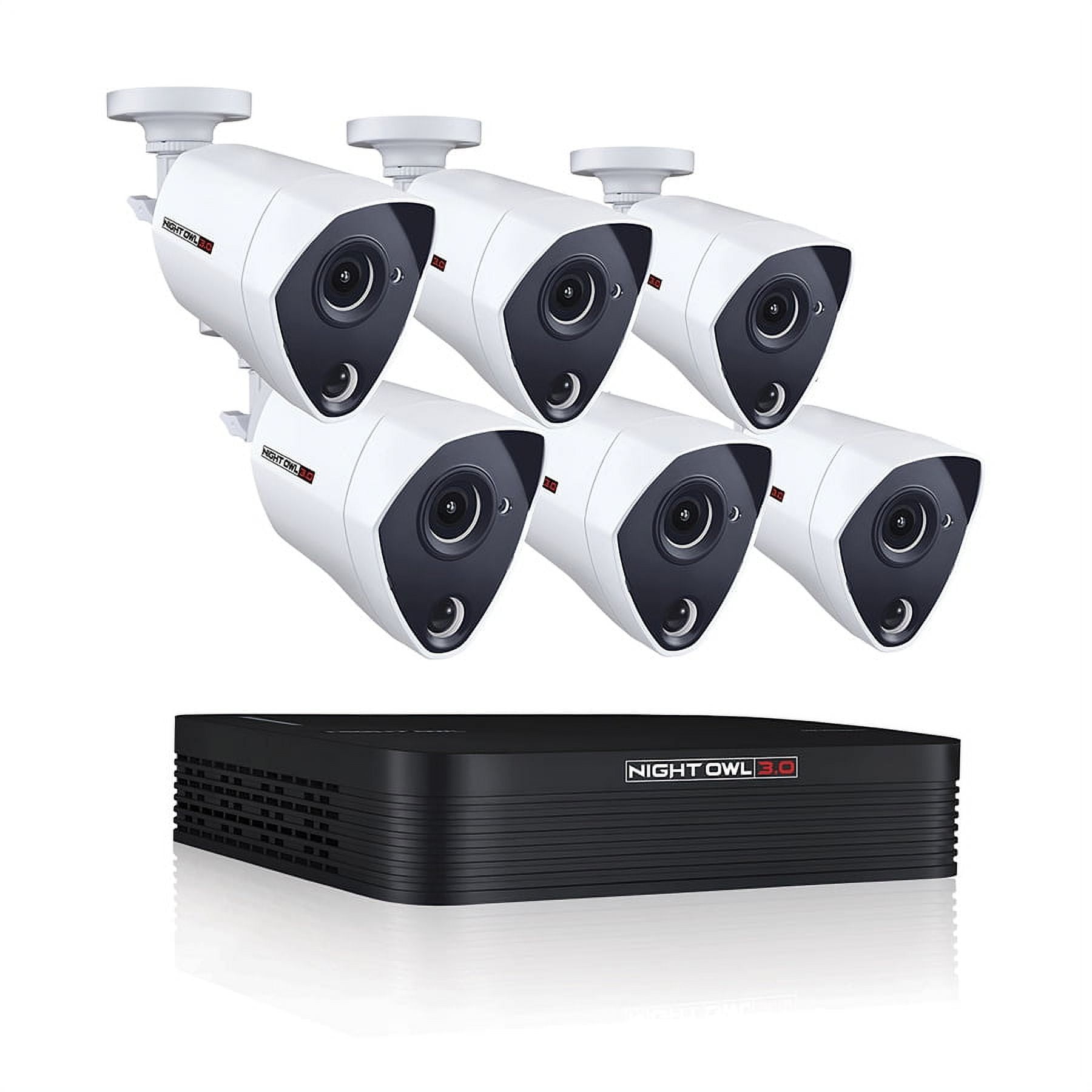 Night Owl 8CH 3MP HD DVR with 1TB HDD, 6 Wired Infrared