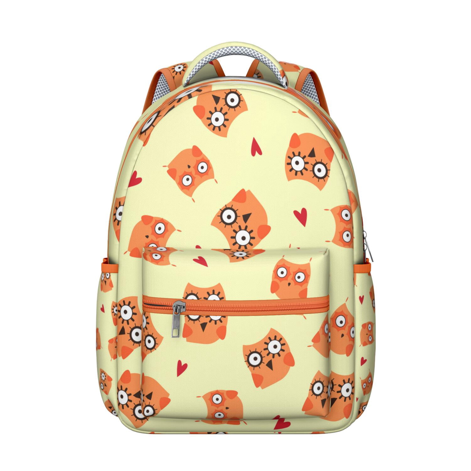 Night Owl Pattern Backpack - Waterproof & Breathable Student Backpack with Spinal Support Design for Daily Use
