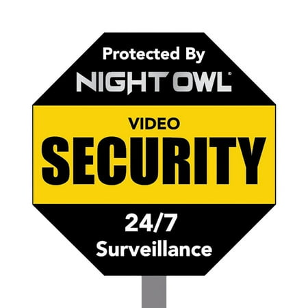 Night Owl - Reflective Outdoor Yard Stake Sign (1-Pack)