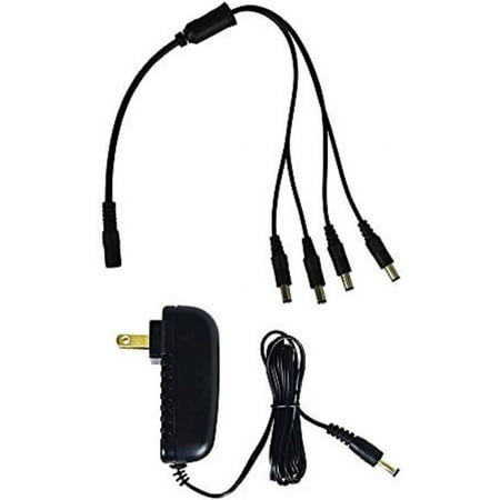 AC Adapter for Night Owl Security Camera Power with 4-Way Power Splitter