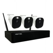 Night Owl Security Camera System, 10 Channel Wi-Fi NVR with 1TB Hard Drive, 3 Wire Free (Battery) 1080p HD Spotlight Surveillance Bullet Cameras, 2-Way Audio Indoor Outdoor Cameras with Night Vision