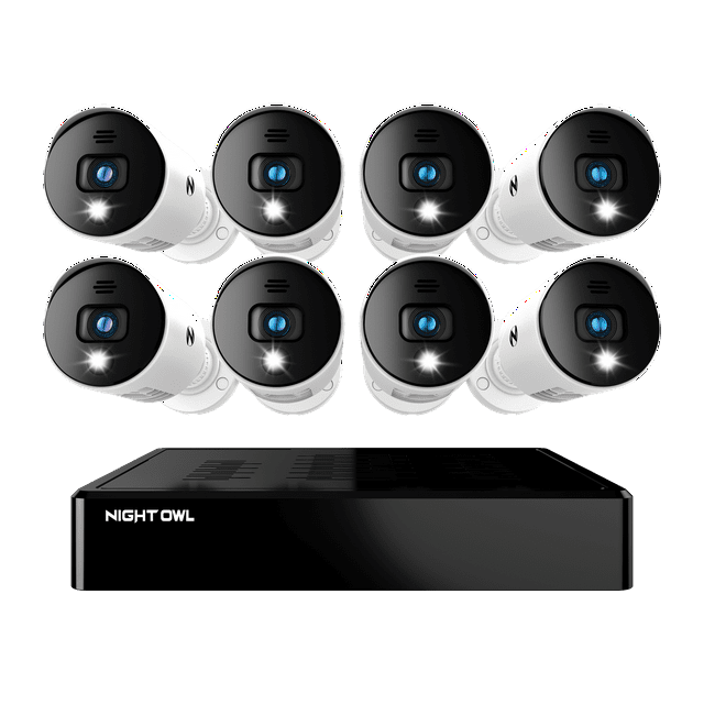 Night Owl Security Camera System CCTV, 8 Channel Bluetooth DVR with 1TB