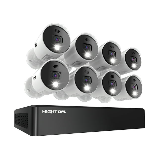 Night Owl Security Camera System CCTV, 8 Channel Bluetooth DVR with 1TB