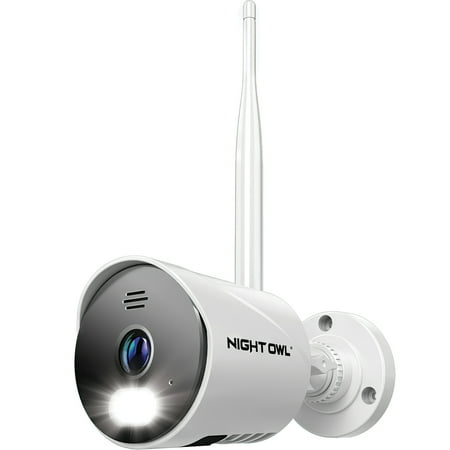 Night Owl - 1080p HD Wi-Fi IP Camera with Built-In Spotlight - White