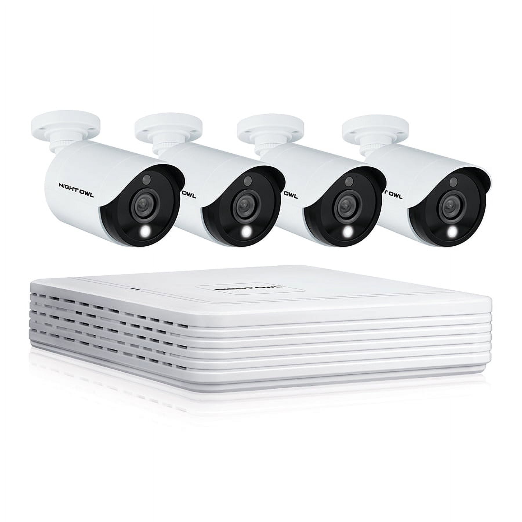 Night Owl Surveillance Cameras 1TB Hard Drive 1080p HD Wired Spotlight, Black, White