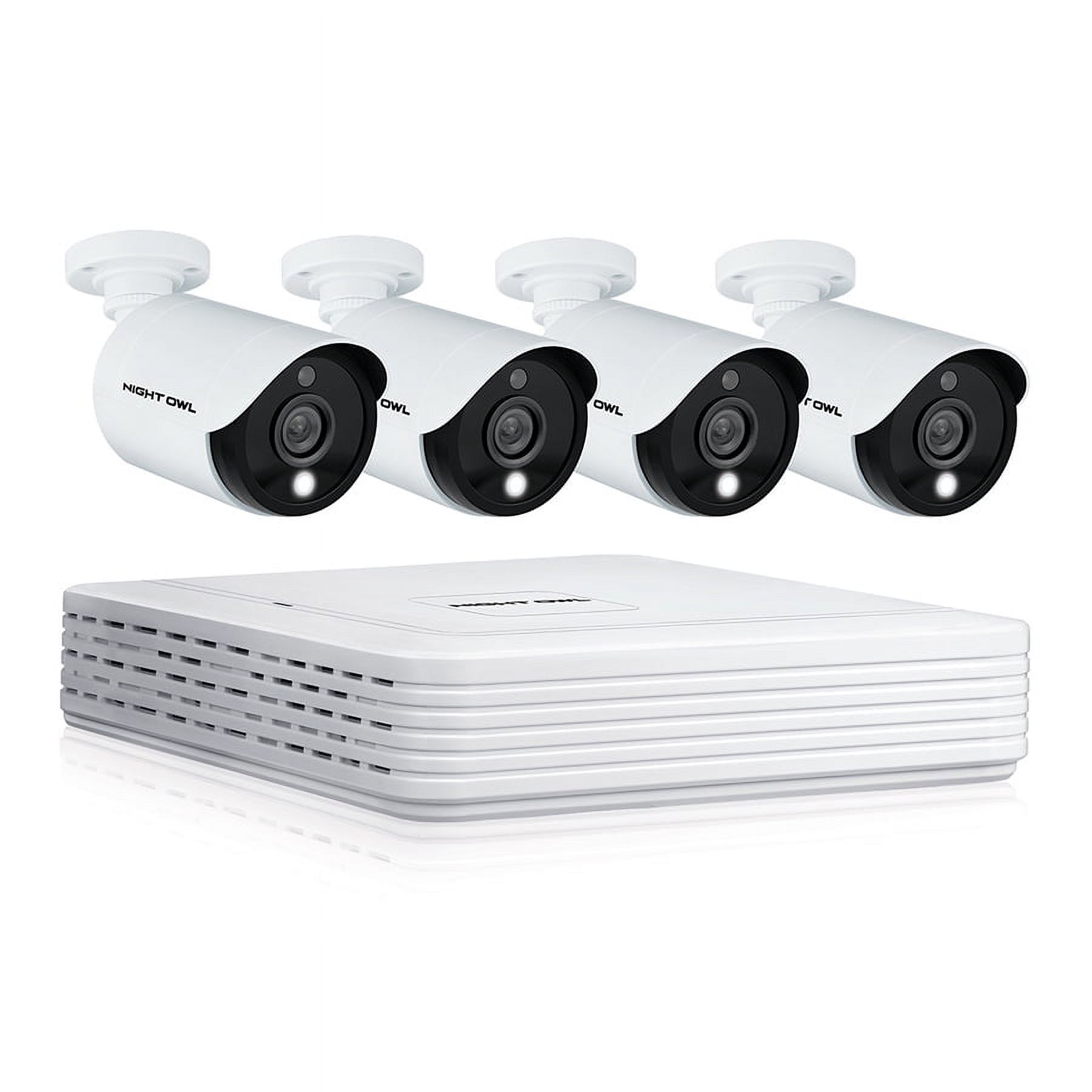 Night Owl Wired 4 Channel DVR with Pre-Installed 1TB Hard Drive and (4) 1080p HD Wired Spotlight Cameras - image 1 of 8