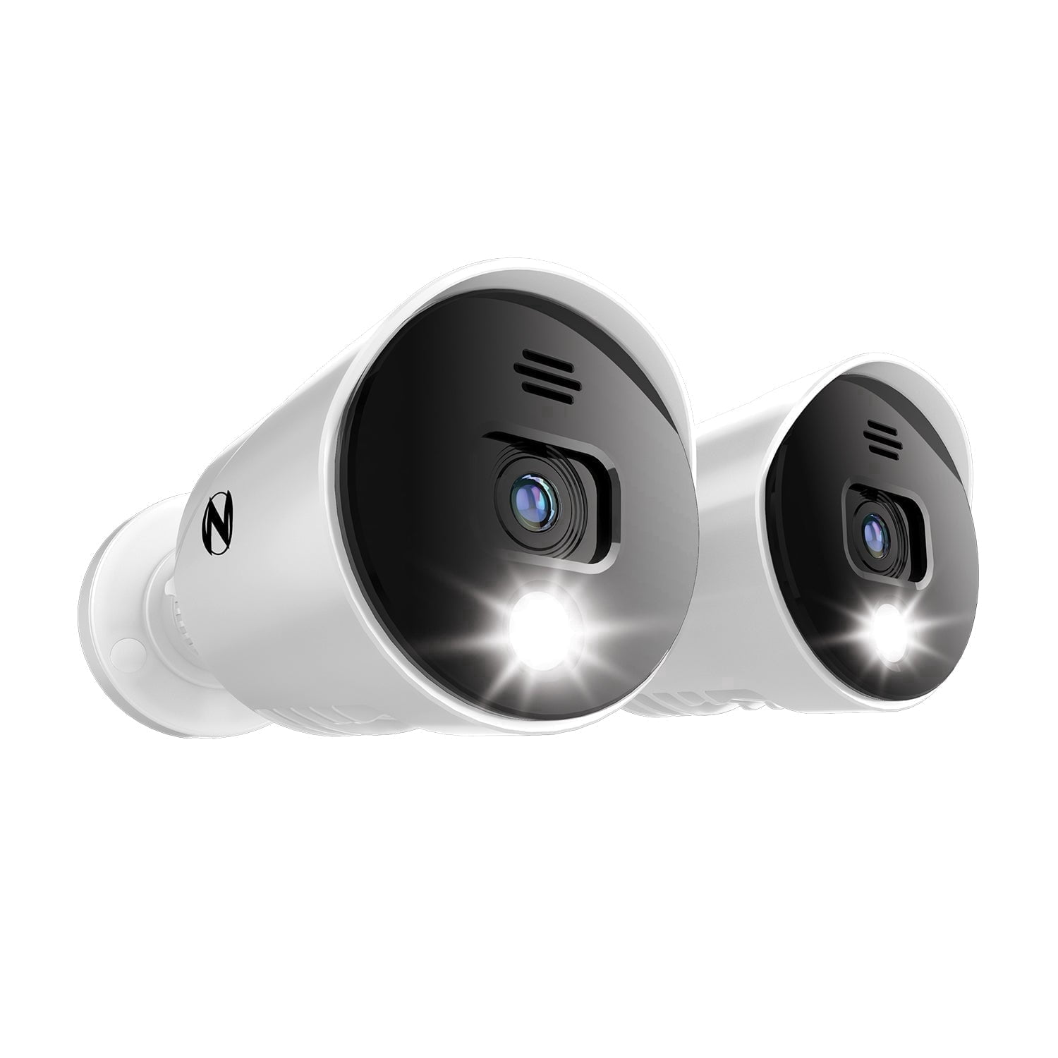 Night Owl CAM‑2PK‑DP8LSA – 4K UHD Wired Spotlight Bullet Cameras Audio Enabled / Night Vision, 2 Pack