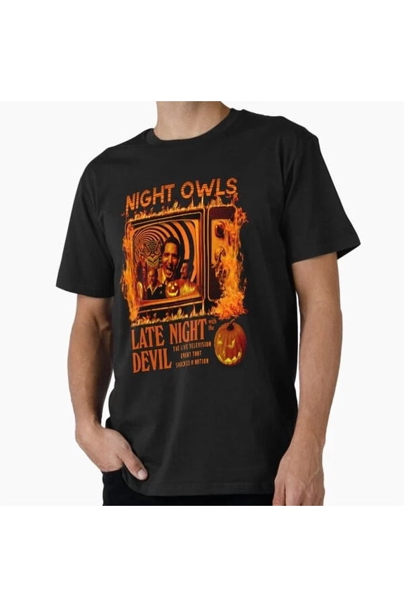 Night Owls Late Night The Devil T-Shirt S-5XL