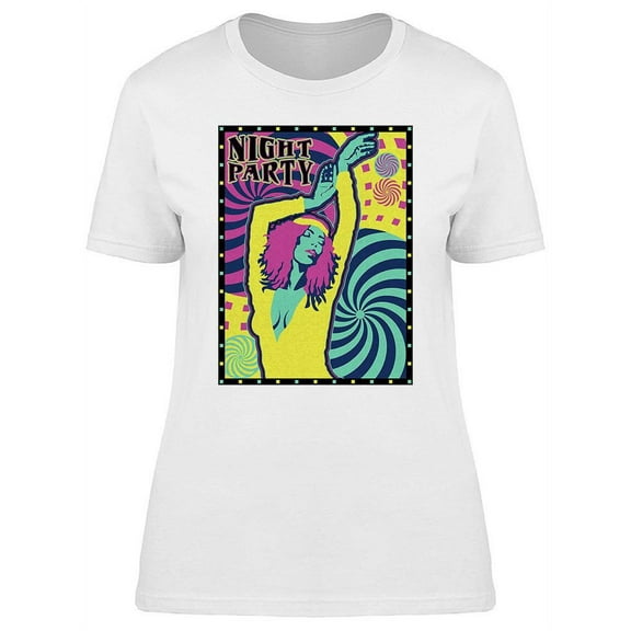 Night Party Design T-Shirt Women -Image by Shutterstock, Female Small