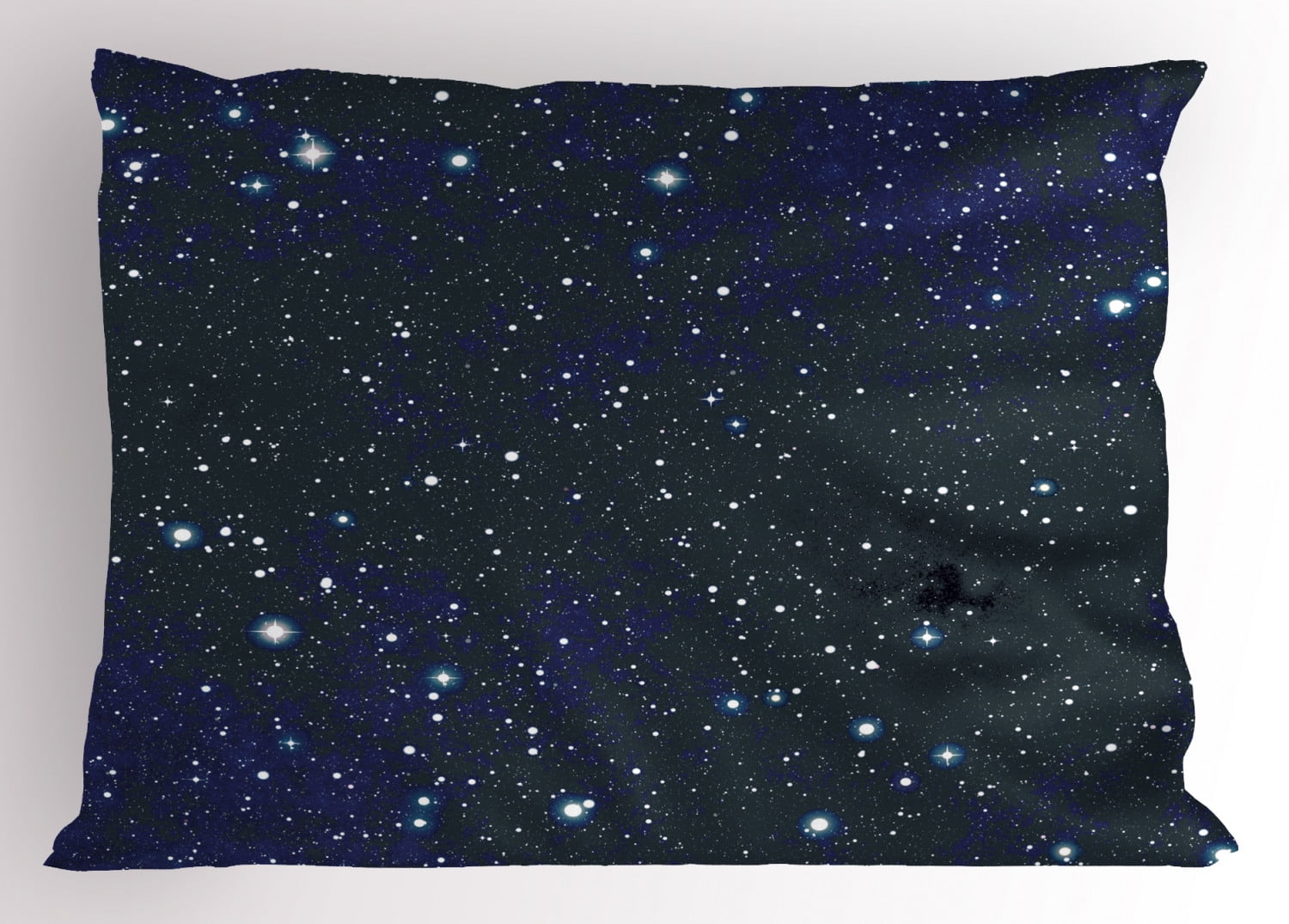 King Size Dark Blue Celestial Polyester Pillow Sham