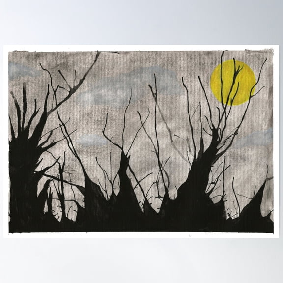Night Poster Wall Art, Modern Wall Decor, 8x12 UNFRAMED
