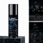 Night Reflective Spray, 100ml Clear Safety Fluorescent Paint, Weatherproof Reflective Coating for Nighttime Cycling and Running