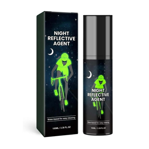 Night Reflective Spray Paint - 100ml Glow in Dark Coating for Bikes, Motorcycles, Outdoor Marking, 12-Hour Visibility, Solar Charged & Waterproof
